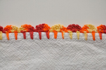 bicos de crochê para pano de prato feito pela vóvó com amor 