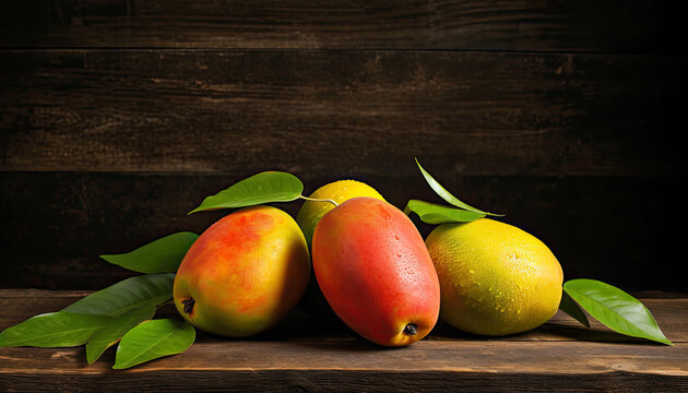 Pile of Ripe Mangoes in Different Shades,Mango Food Fruit Still Life Photography, Fruit Backgrounds