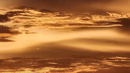 sunset in the gold clouds 02
