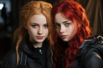 Naklejka premium twin sisters