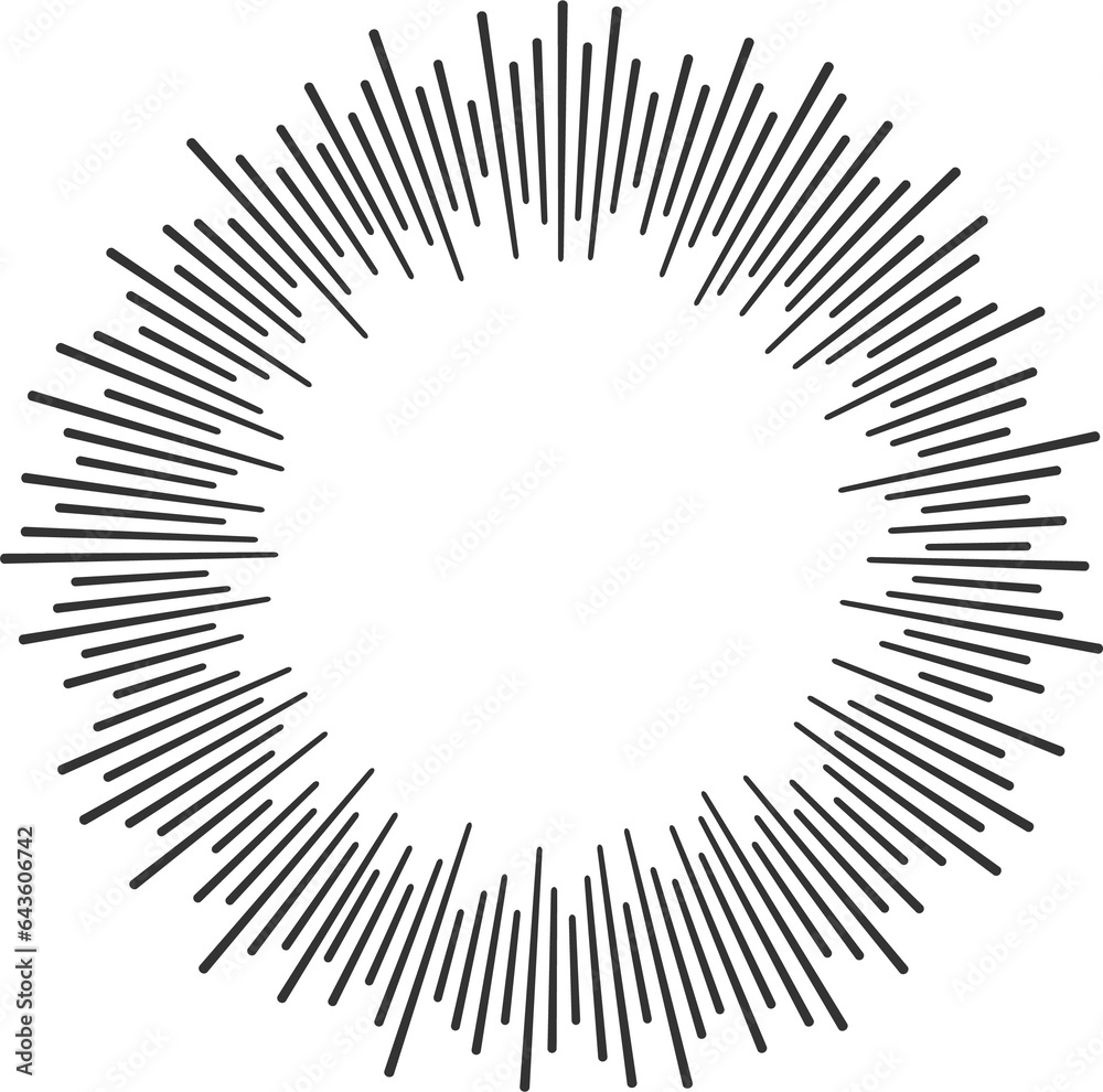 Poster circle sound wave. audio music equalizer. round circular icon. spectrum radial pattern and frequency