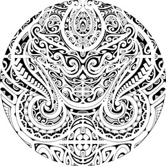 Polynesian style tattoo design. Good for ink and prints