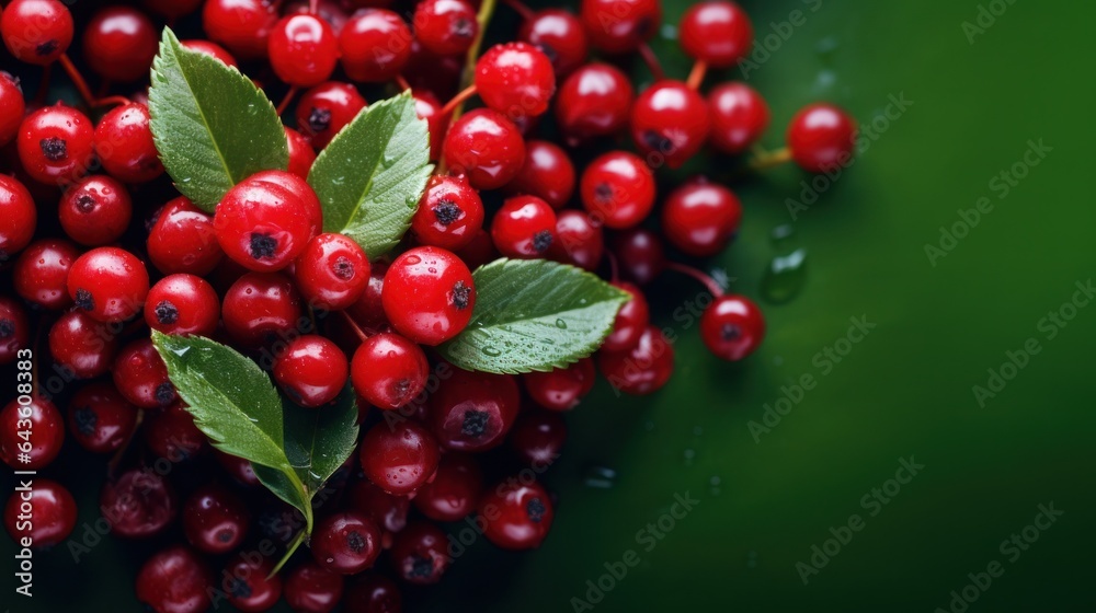 Aufkleber cranberries in the shape of a heart.
