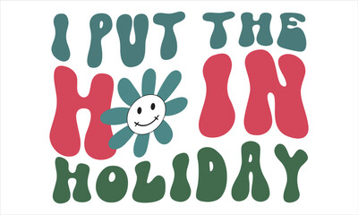 Groovy  Christmas Retro SVG Design