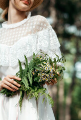 Chamomile medicinal in female hands