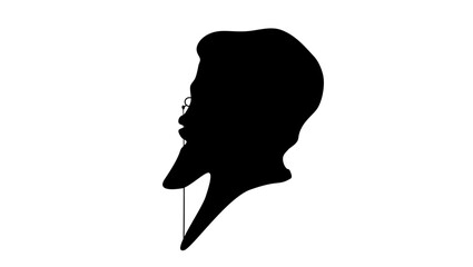 Anton Chekhov silhouette