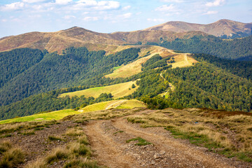 Landscape and nature in the highlands of the Ukrainian Carpathians