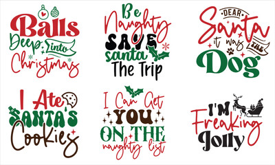 Funny Christmas SVG Design Template