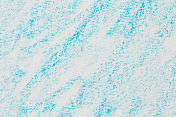 Wax crayon hand drawing blue background - 643614144