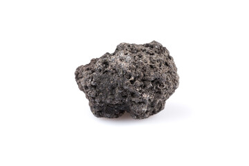 Volcanic stones on a white background