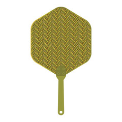 Aesthetic woven bamboo manual handle hand fan
