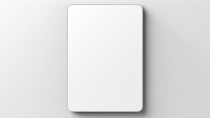 Modern black tablet computer with blank horizontal screen isolated on white background. Generative AI