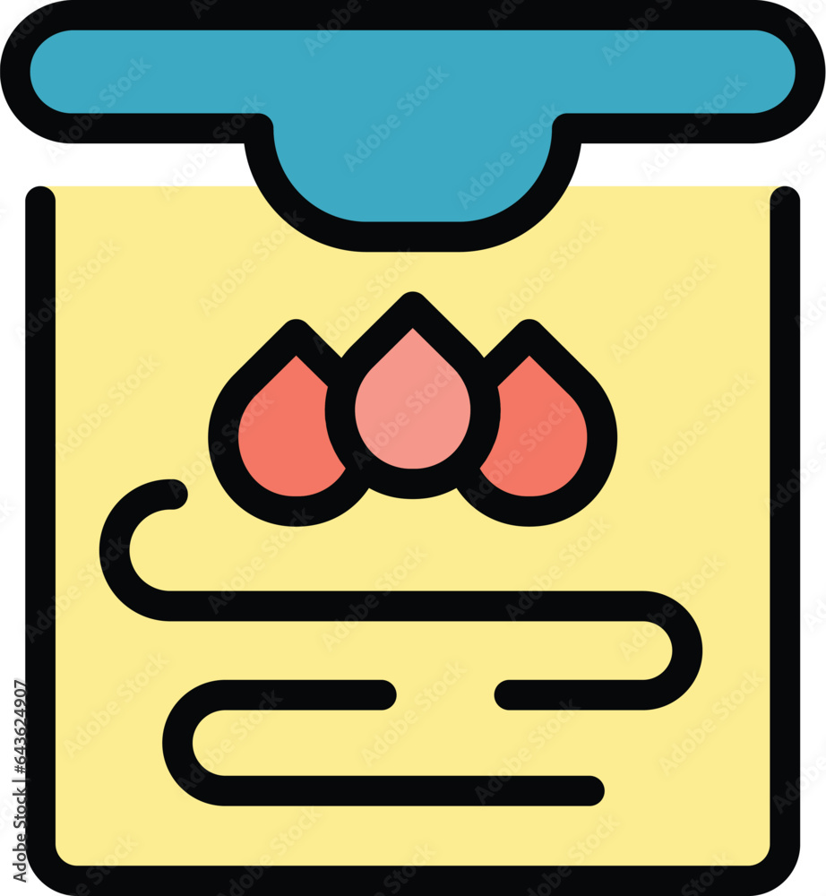 Poster dropper plotter machine icon outline vector. format copy. office data color flat