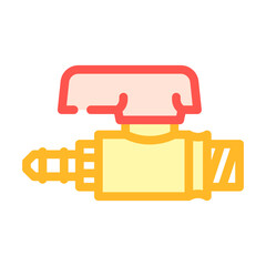 valve gas service color icon vector. valve gas service sign. isolated symbol illustration
