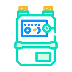 meter gas service color icon vector. meter gas service sign. isolated symbol illustration
