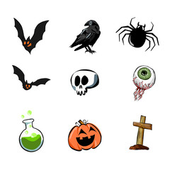 set of halloween icon 2