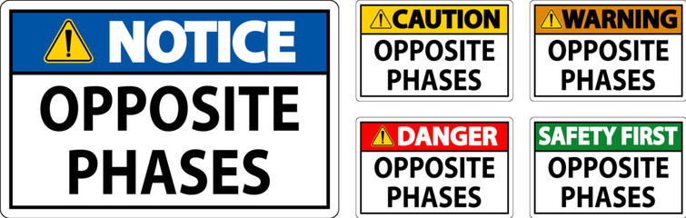 Fototapeta premium Danger Sign, Opposite Phases