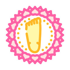 Fototapeta premium lotus feet divine feet color icon vector. lotus feet divine feet sign. isolated symbol illustration