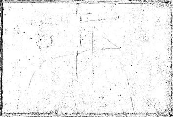 Distressed black texture. Dark grainy texture on white background. Dust overlay textured. Grain noise particles. Rusted white effect. Grunge design elements. Vector illustration, EPS 10.