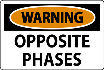 Fototapeta premium Warning Sign, Opposite Phases