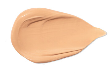 Foundation smear isolated on white. PNG with transparent background.