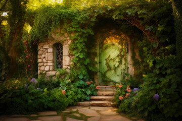 Hidden Doors and Ivy Magic in a Whimsical Garden