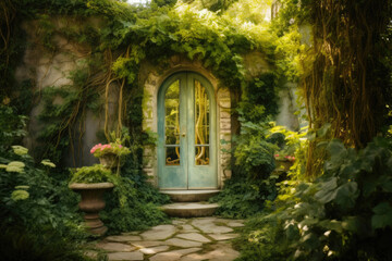 Fototapeta premium Ivy-Draped Wonderland: Discover the Secrets Within