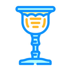 kiddush cup jewish color icon vector. kiddush cup jewish sign. isolated symbol illustration