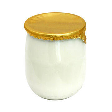 Natural yogurt / Transparent background