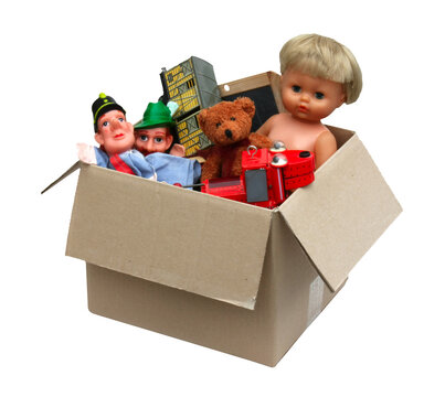 Box of junks / transparent background