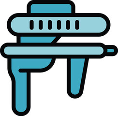 Uniform gun icon outline vector. Ball spot. Game splash color flat