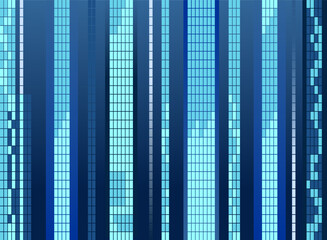 Creative modern design templates abstract blue random square on dark background. Vector illustration