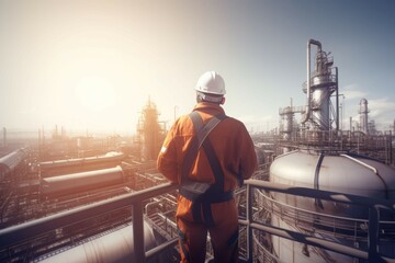 Oil refinery worker. Generate Ai