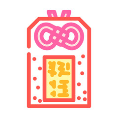 omamori amulet shintoism color icon vector. omamori amulet shintoism sign. isolated symbol illustration