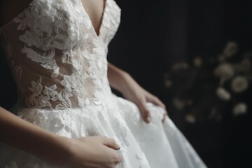 Obraz na płótnie Canvas Wedding dress. Generate Ai