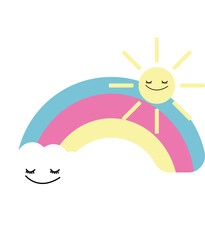 Rainbow Kids Illustration