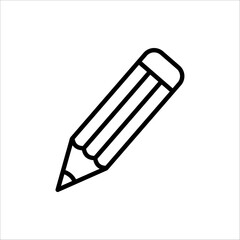pencil icon , for web design, vector isolated on white background
