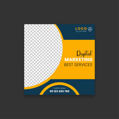 Digital marketing Creative modern business social media poster design vector template 