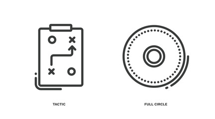set of business thin line icons. business outline icons included tactic, full circle vector.