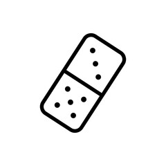 Domino Card Icon In Trendy Design Vector Editable Stroke 