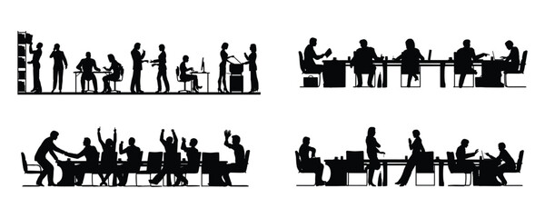 people meeting silhouette