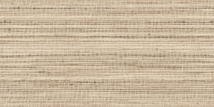 Seamless Sisal texture background natural straw material pattern for interior decoration in country style. Organic grass fiber with lines surface. Wicker backdrop of jute for your organic wallpaper.