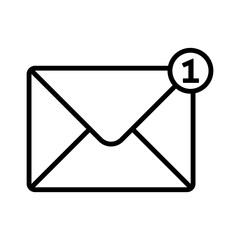 Trendy Email Icon, Message Icon, Mail Icon, Inbox Sign, Messaging Symbol, Envelope Black And White, Letter Sending Message