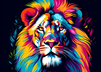 lion head vector