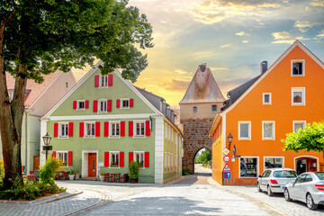Altstadt, Herrieden, Bayern, Deutschland 