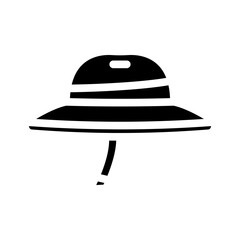 safari hat cap glyph icon vector. safari hat cap sign. isolated symbol illustration