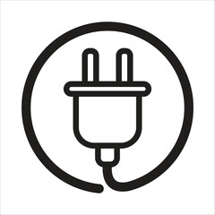 plug icon simple design art eps 10
