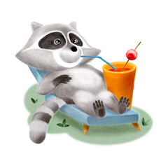 Relaxing raccoon © Sandra
