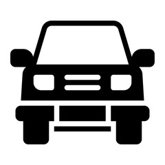 Car vehicle transportation solid glyph icon