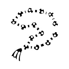 rudraksha beads glyph icon vector. rudraksha beads sign. isolated symbol illustration